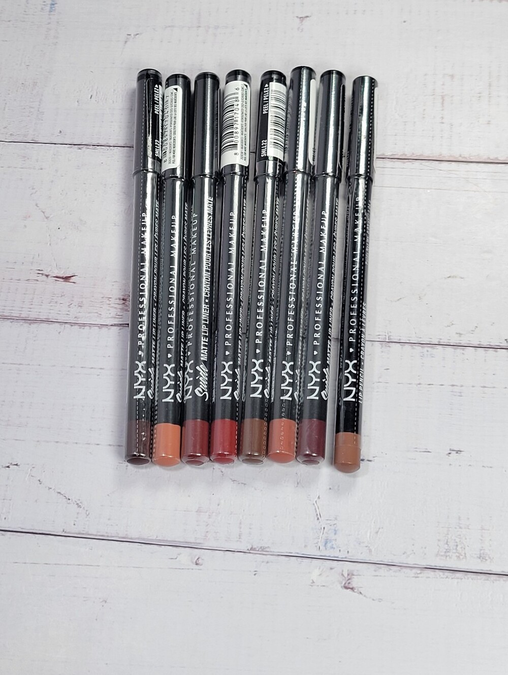 NYX 8 Piece Suede & Slim Lip Liner Bundle NEW!